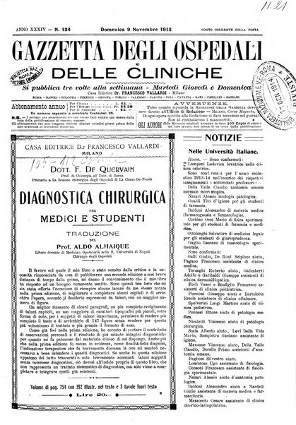 Gazzetta degli ospedali e delle cliniche