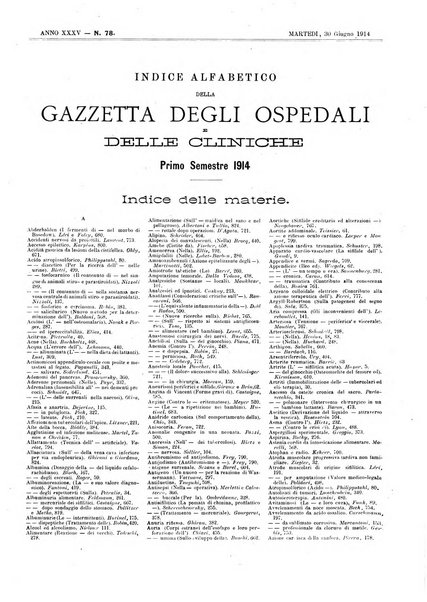 Gazzetta degli ospedali e delle cliniche