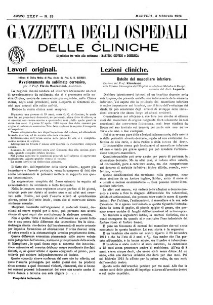 Gazzetta degli ospedali e delle cliniche