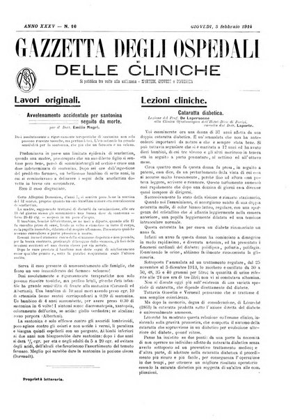 Gazzetta degli ospedali e delle cliniche