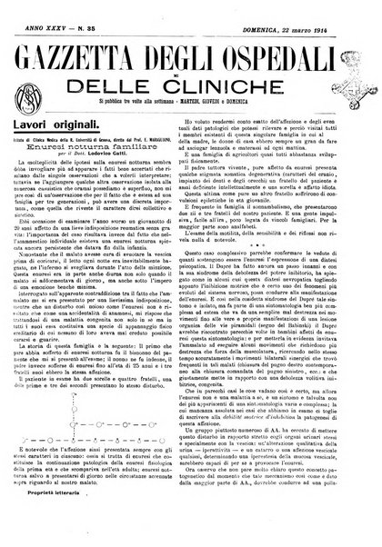 Gazzetta degli ospedali e delle cliniche