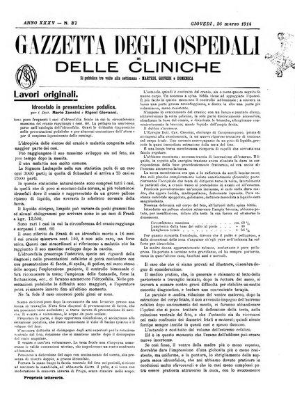 Gazzetta degli ospedali e delle cliniche