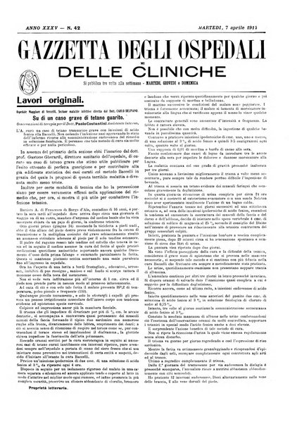 Gazzetta degli ospedali e delle cliniche