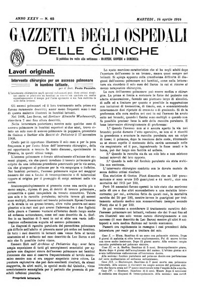 Gazzetta degli ospedali e delle cliniche