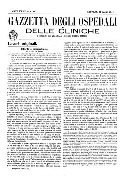 Gazzetta degli ospedali e delle cliniche