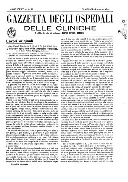 Gazzetta degli ospedali e delle cliniche