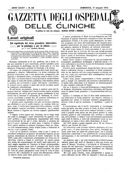 Gazzetta degli ospedali e delle cliniche