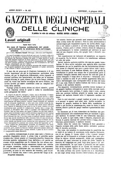 Gazzetta degli ospedali e delle cliniche