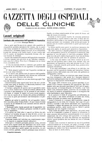 Gazzetta degli ospedali e delle cliniche