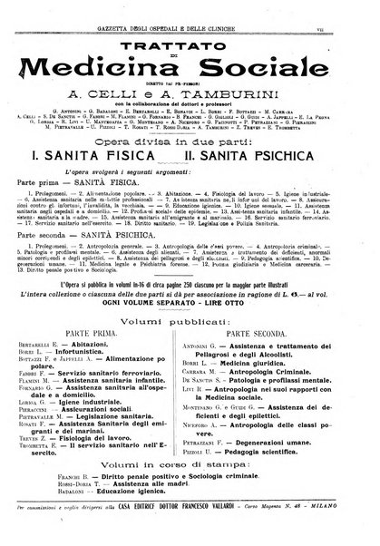 Gazzetta degli ospedali e delle cliniche