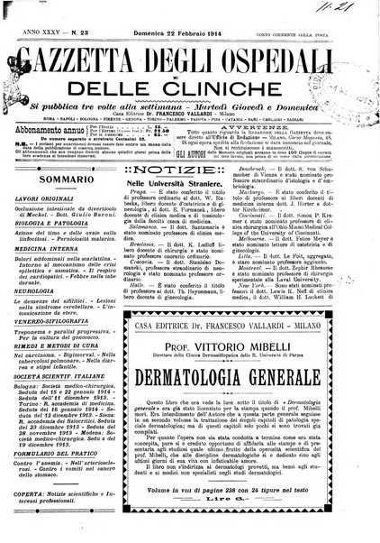 Gazzetta degli ospedali e delle cliniche