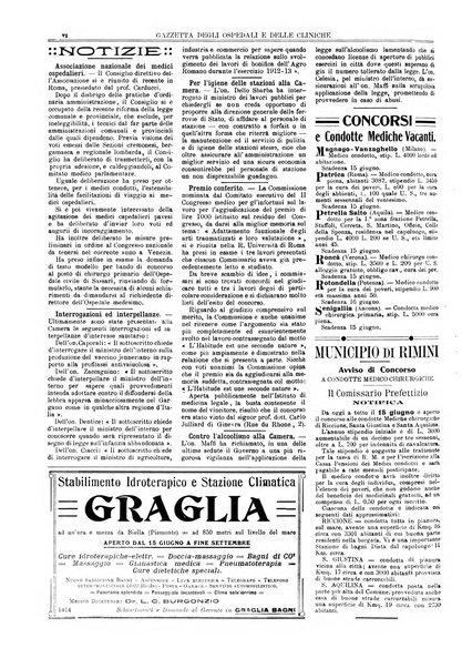 Gazzetta degli ospedali e delle cliniche