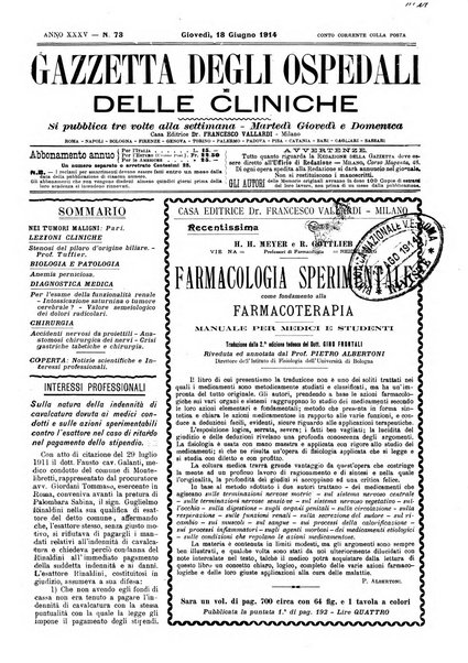 Gazzetta degli ospedali e delle cliniche