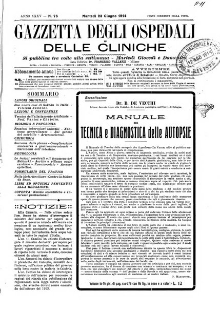 Gazzetta degli ospedali e delle cliniche