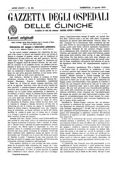 Gazzetta degli ospedali e delle cliniche