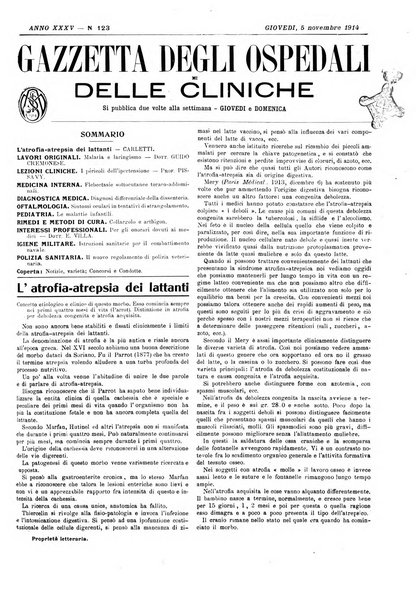 Gazzetta degli ospedali e delle cliniche