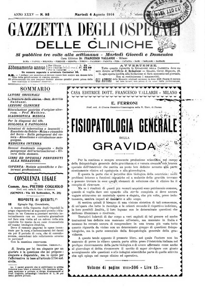 Gazzetta degli ospedali e delle cliniche