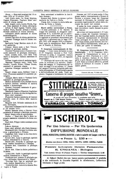 Gazzetta degli ospedali e delle cliniche