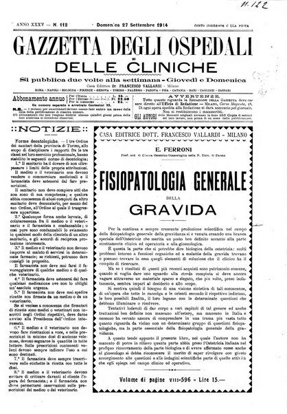 Gazzetta degli ospedali e delle cliniche