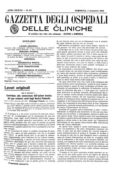 Gazzetta degli ospedali e delle cliniche