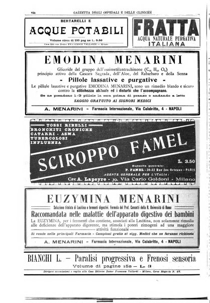 Gazzetta degli ospedali e delle cliniche