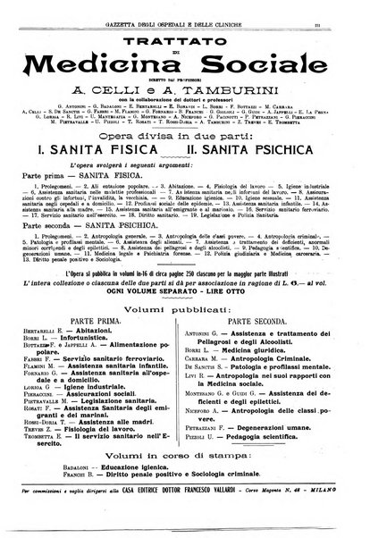 Gazzetta degli ospedali e delle cliniche