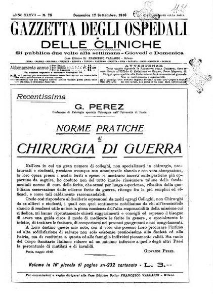 Gazzetta degli ospedali e delle cliniche