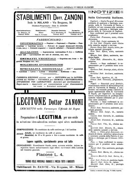 Gazzetta degli ospedali e delle cliniche