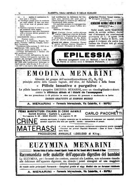 Gazzetta degli ospedali e delle cliniche