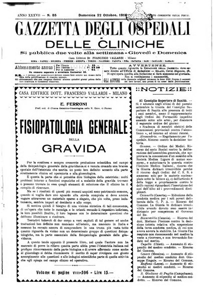 Gazzetta degli ospedali e delle cliniche