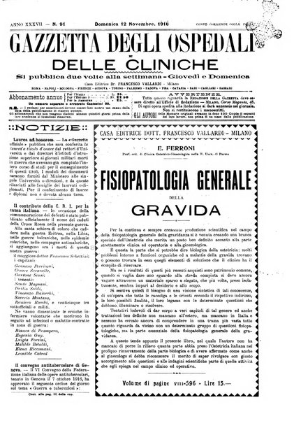 Gazzetta degli ospedali e delle cliniche