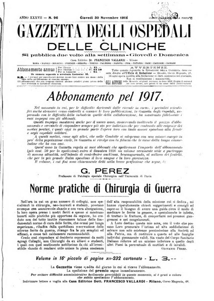 Gazzetta degli ospedali e delle cliniche