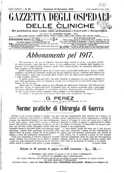 Gazzetta degli ospedali e delle cliniche