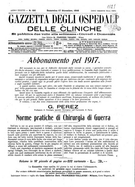 Gazzetta degli ospedali e delle cliniche