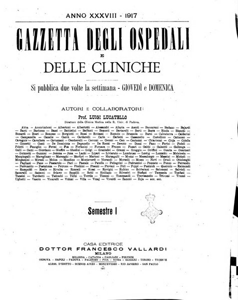 Gazzetta degli ospedali e delle cliniche