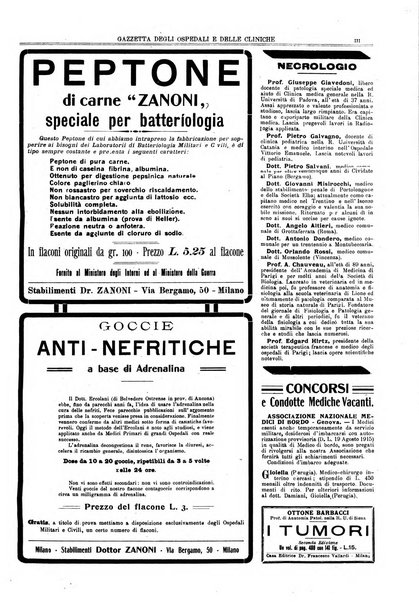 Gazzetta degli ospedali e delle cliniche