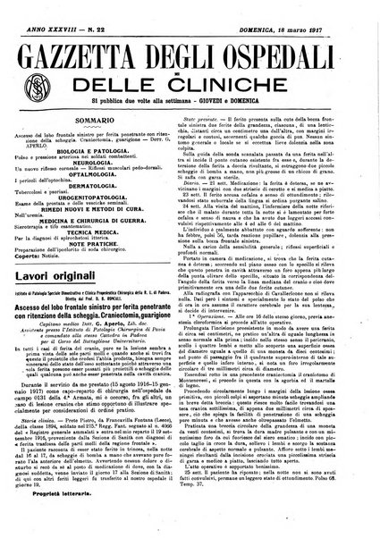 Gazzetta degli ospedali e delle cliniche