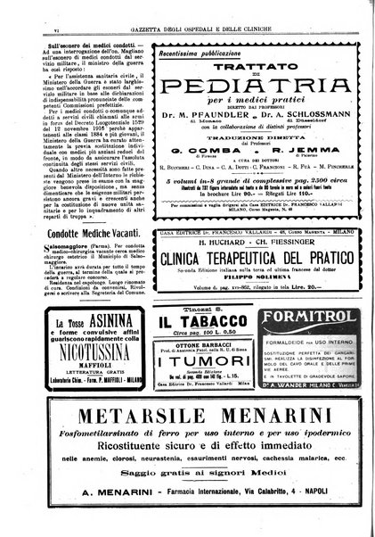 Gazzetta degli ospedali e delle cliniche