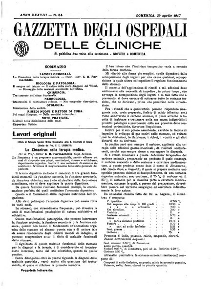 Gazzetta degli ospedali e delle cliniche