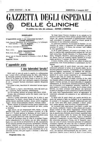 Gazzetta degli ospedali e delle cliniche