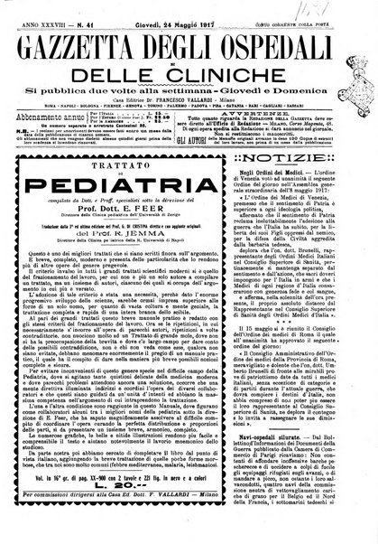 Gazzetta degli ospedali e delle cliniche