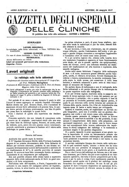 Gazzetta degli ospedali e delle cliniche