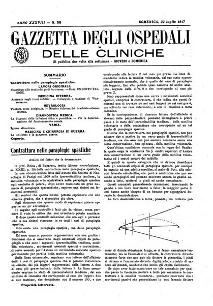 Gazzetta degli ospedali e delle cliniche