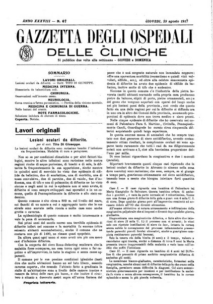 Gazzetta degli ospedali e delle cliniche