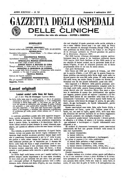 Gazzetta degli ospedali e delle cliniche