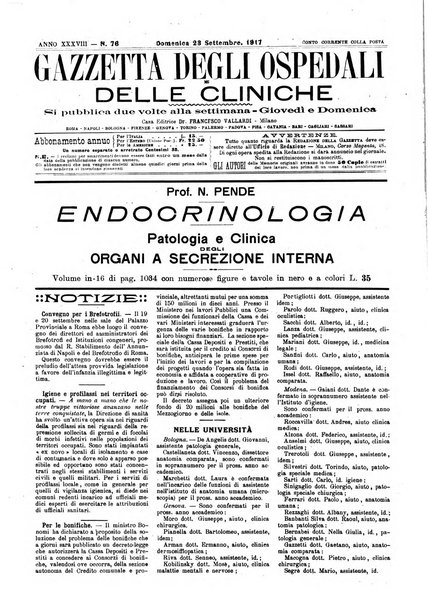 Gazzetta degli ospedali e delle cliniche