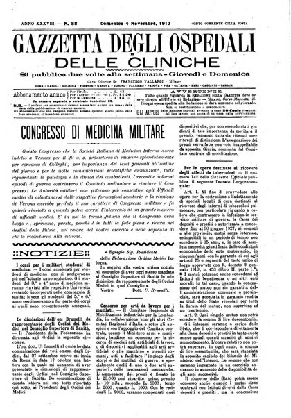 Gazzetta degli ospedali e delle cliniche