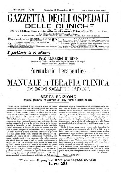 Gazzetta degli ospedali e delle cliniche