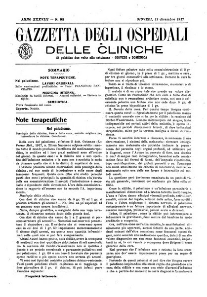 Gazzetta degli ospedali e delle cliniche