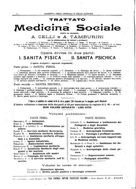 Gazzetta degli ospedali e delle cliniche